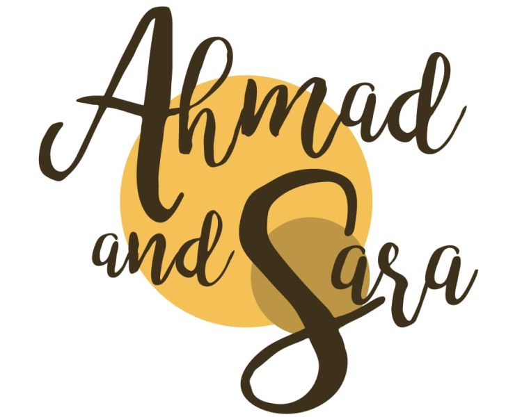 Destination wedding logo with sun motif