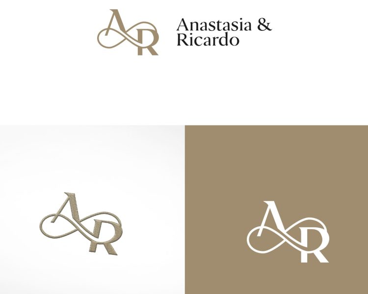 Wedding logo idea incorporating an infinity symbol