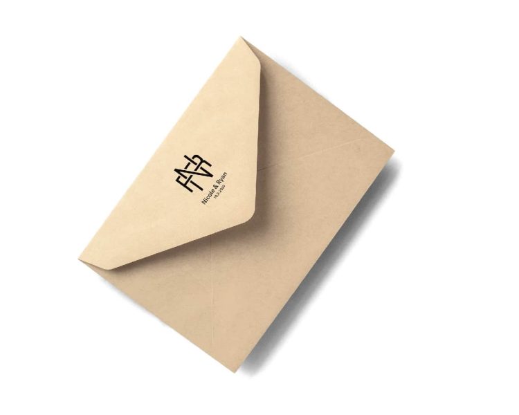 Minimalist wedding monogram logo