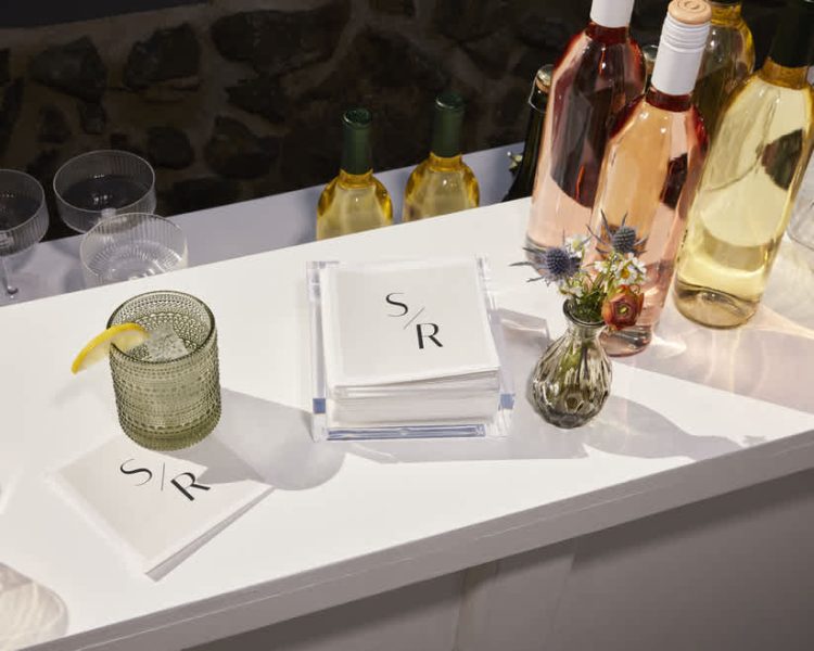 Wedding logo on a custom napkin