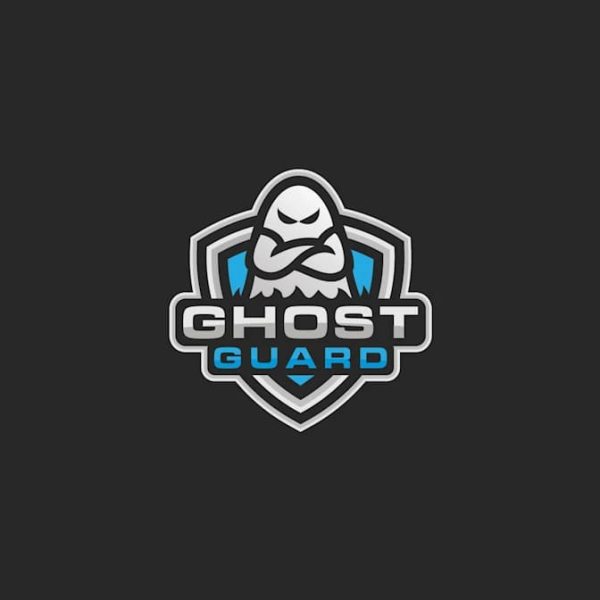 Ghost with crosses arms mascot logo