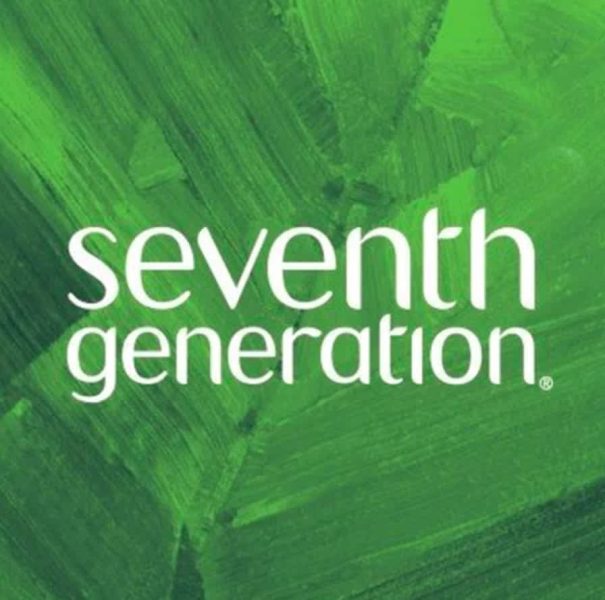 Seventh generation logo: example of eco-friendly brand producing cleaning products