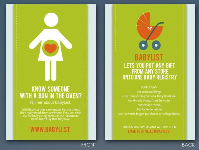 BabyList flyer design idea