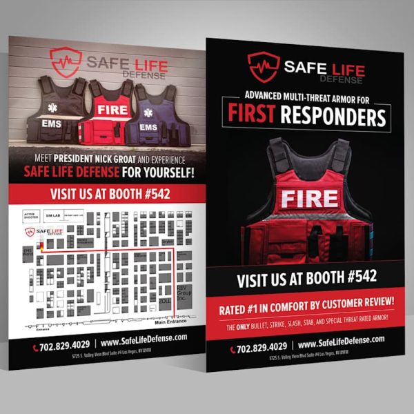 Dark body armor flyer design