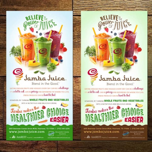 Flyer design idea for Jamba Juice company