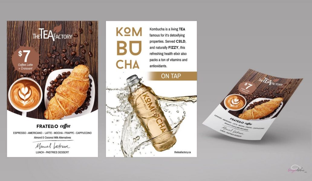 Flyer design idea for The Tea Factory