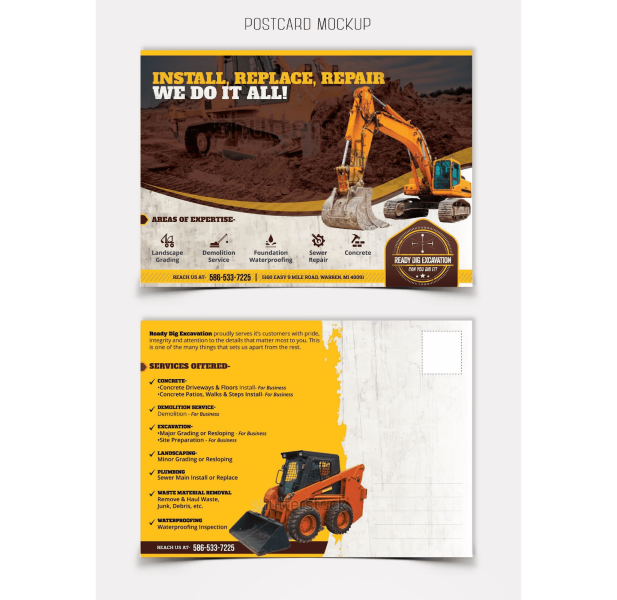 Flyer design idea for a construction company