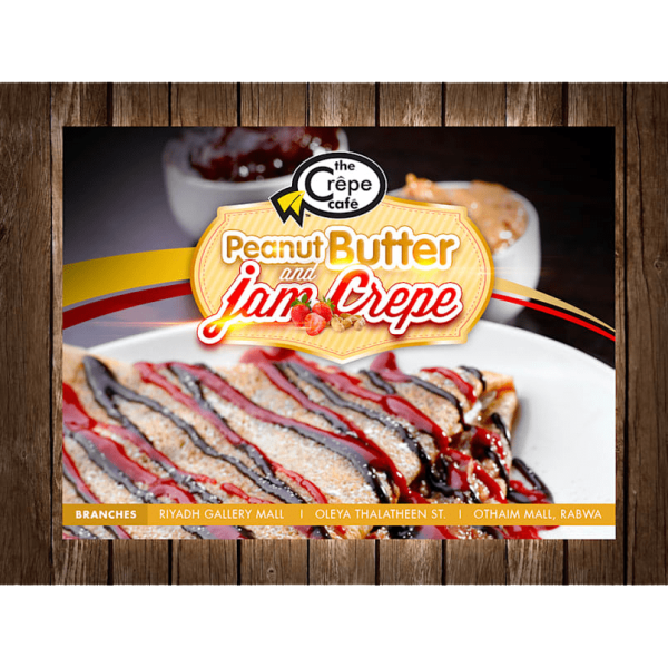 Flyer design idea for a crepe cafe