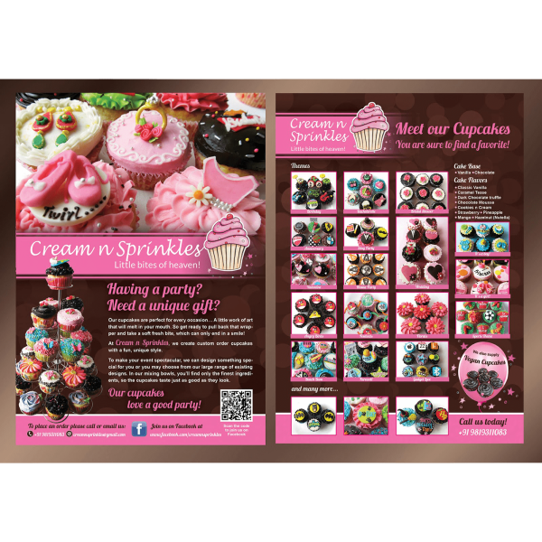 Flyer design idea for a cupcake company