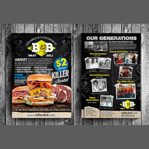 Flyer design idea for a meat deli