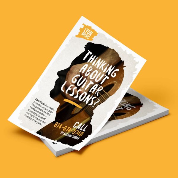 Flyer design idea for guitar lessons