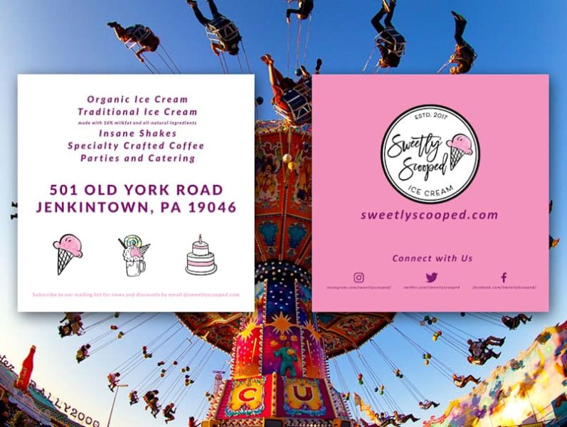 Ice cream shop flyer design idea