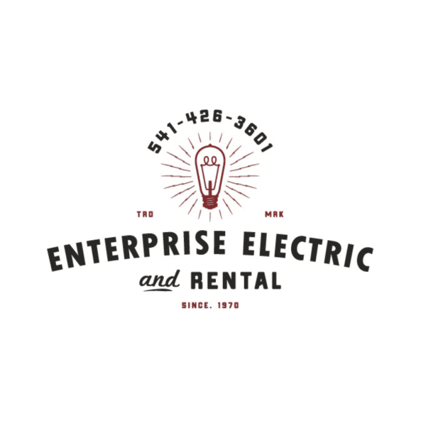 Vintage light bulb design for electric company logo