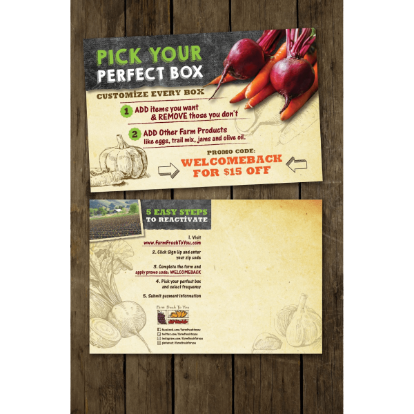 Welcome back flyer design idea for Farm Fresh to You