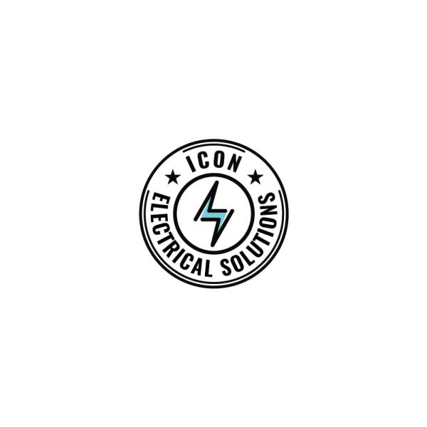 Simple and minimal lightening bolt logo for electricians
