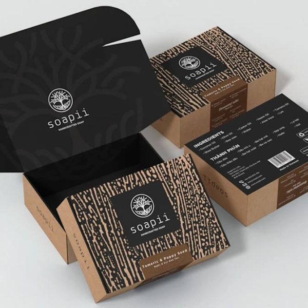 Soap packaging idea using the color black