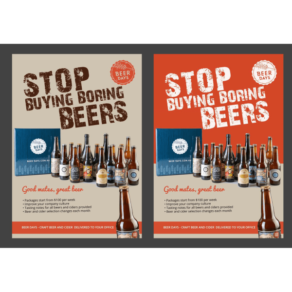 Flyer design for a craft beer delivery service