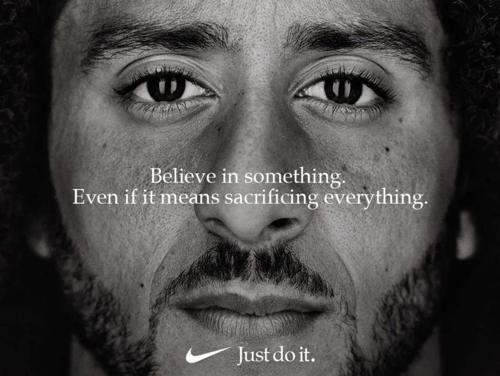 Nike print ad featuring Colin Kaepernick