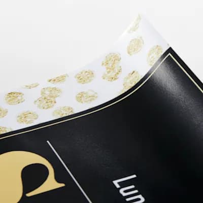 Paper poster with glossy finish