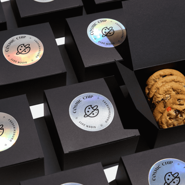 Standard box packaging with holographic sticker.