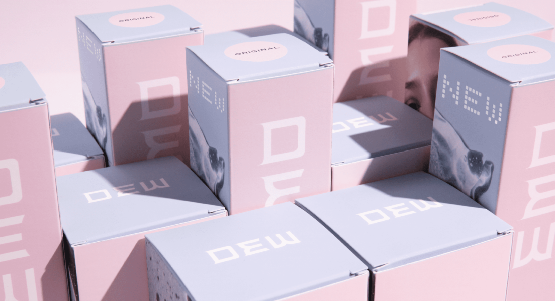 Colorful types-of-packaging displayed geometrically to show all sides of rectangular product boxes.