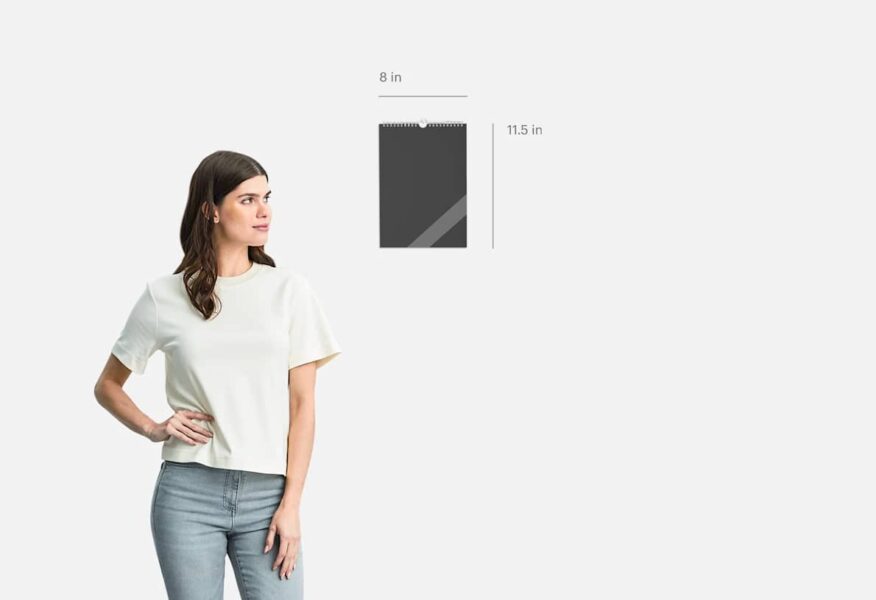 A small with top binding wall calendar