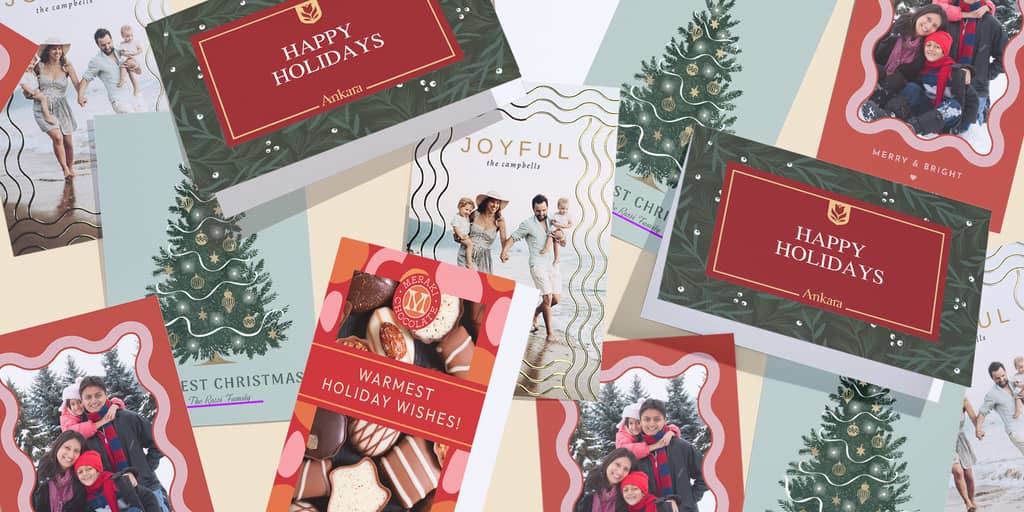 Holiday fonts on Christmas Cards