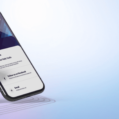 NFC business card next to smartphone displaying digital contact profile – symbolizing the future of business cards
