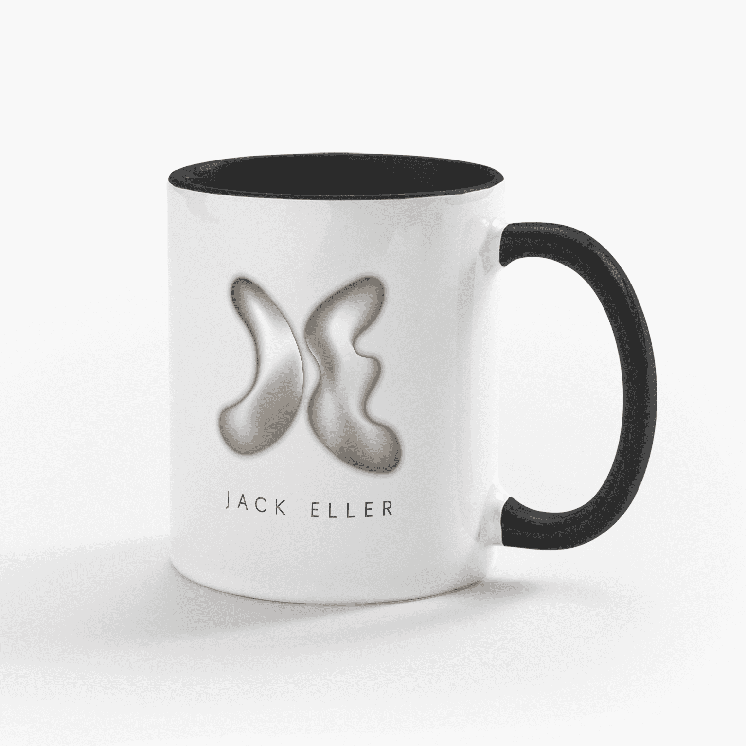 Custom mug design with a logo and brand name