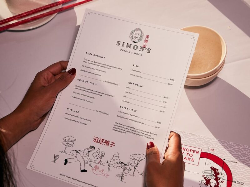 A flat menu design for a Chinese restaurant