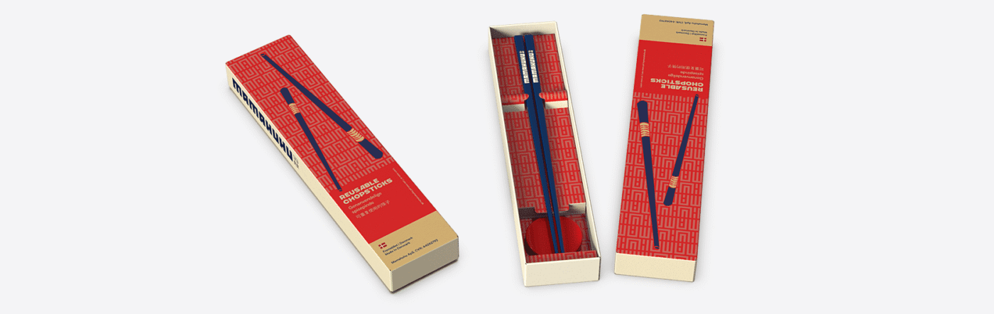 Branded packaging design for chopsticks