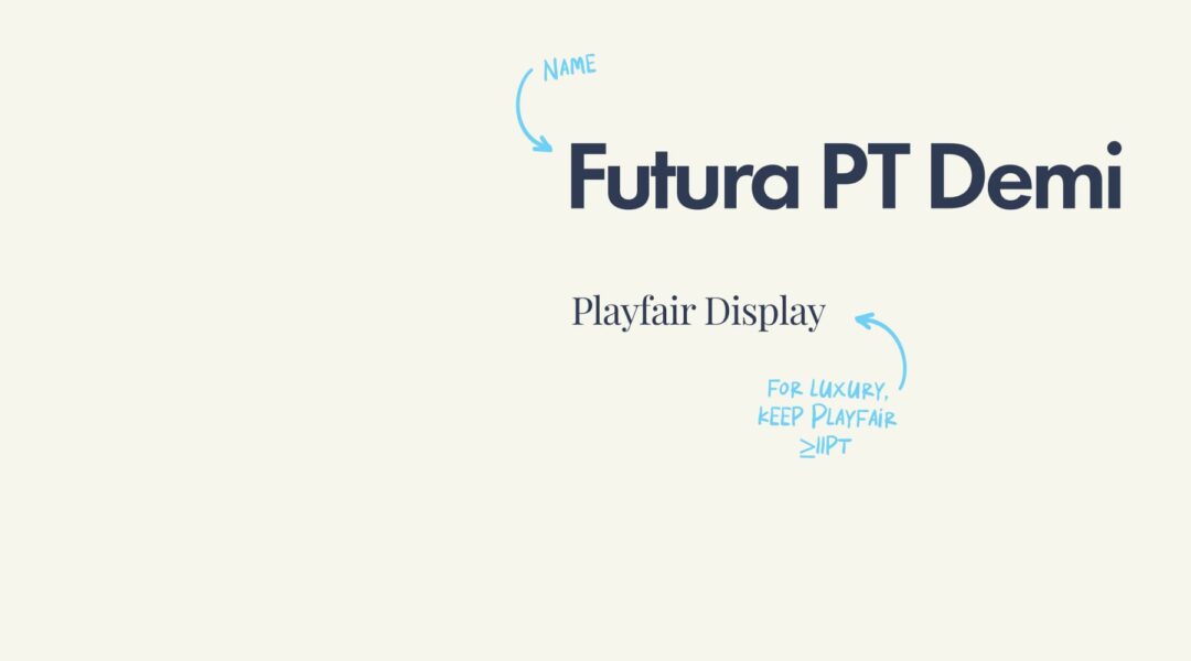 Fonts for business cards