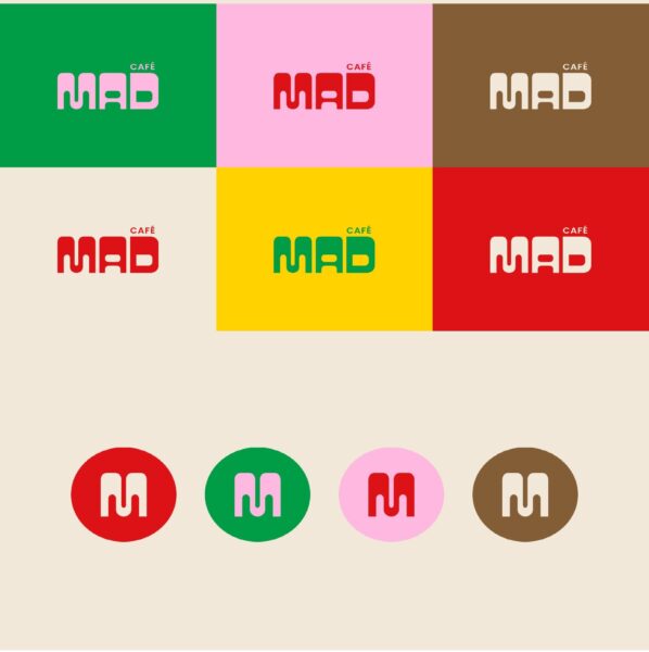 Responsive logo design with bold colors