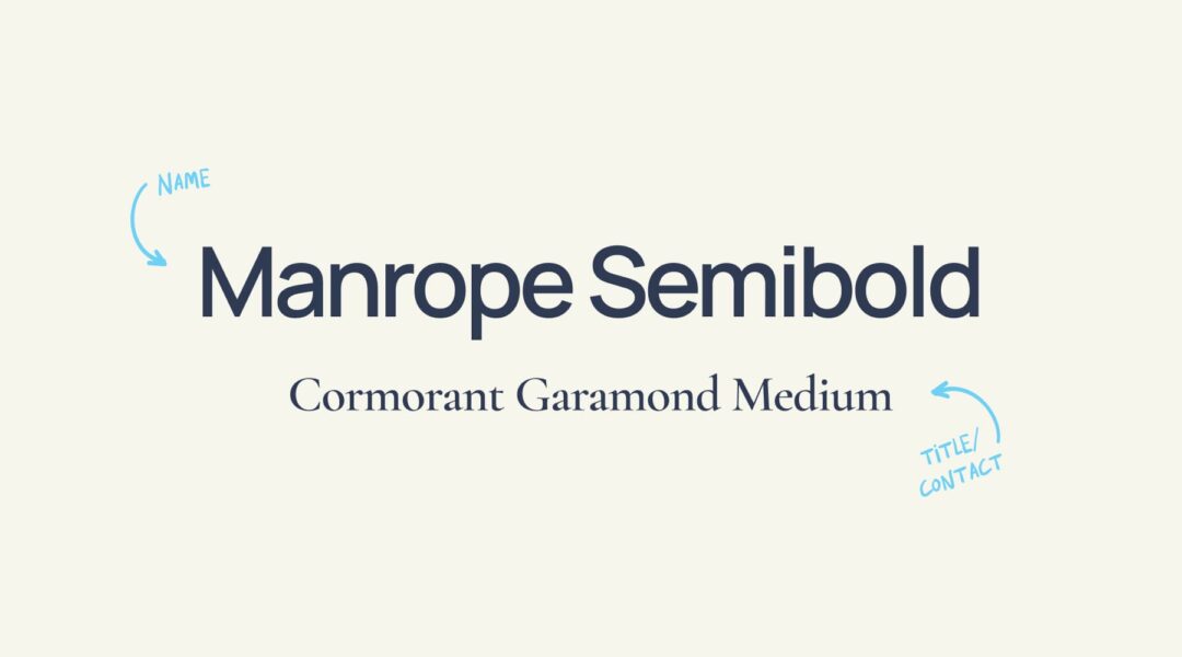 Fonts for business cards