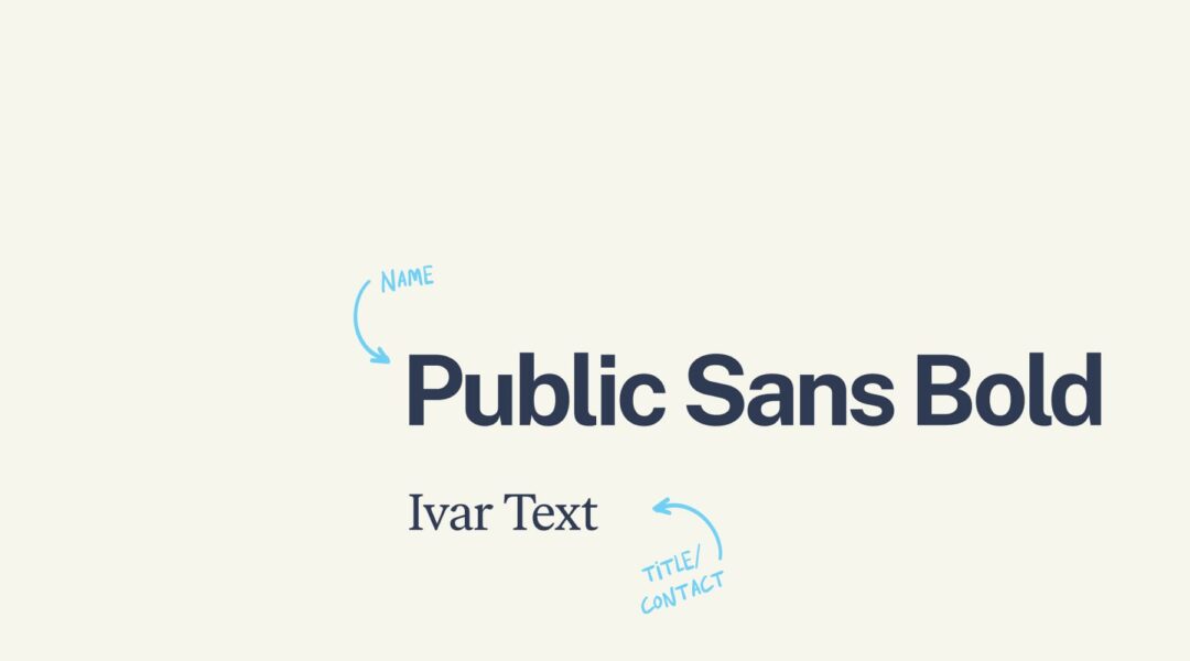 Fonts for business cards