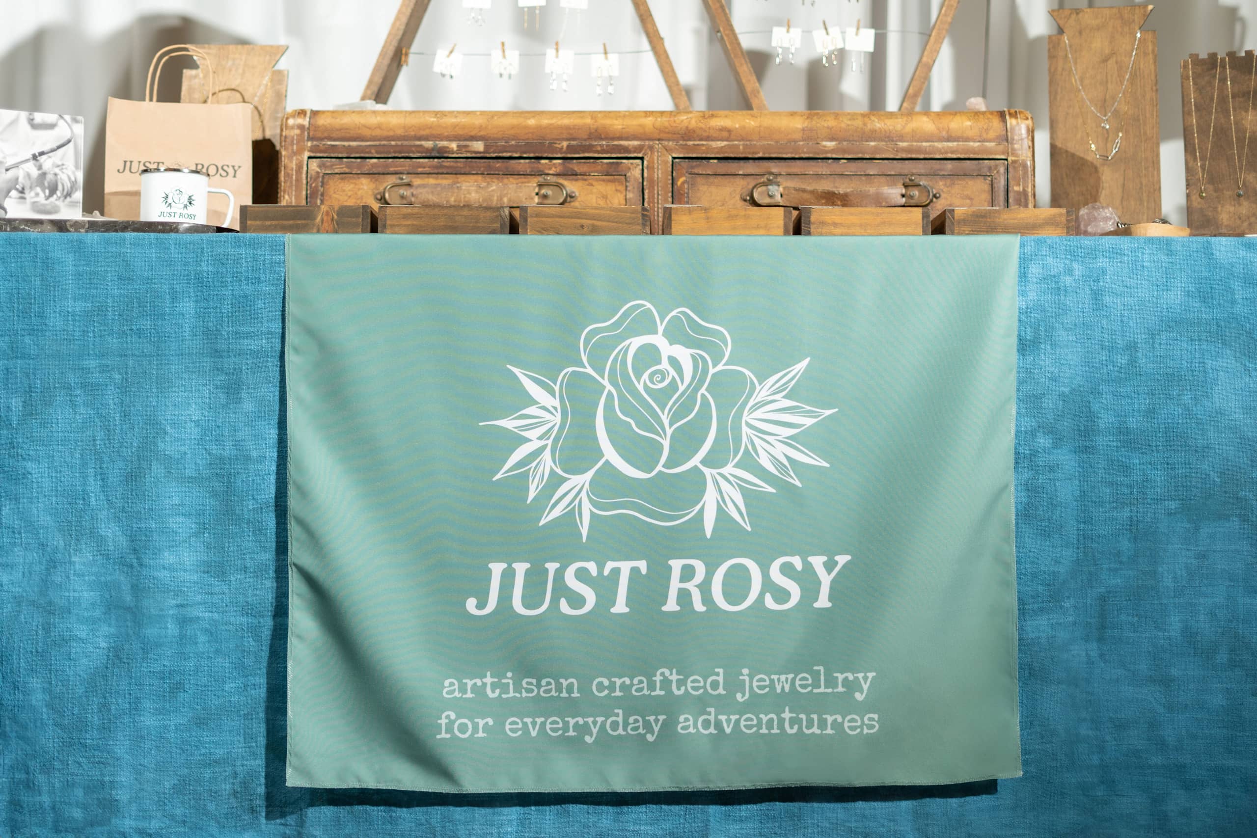 Banner with a brand tagline for a jewelry business