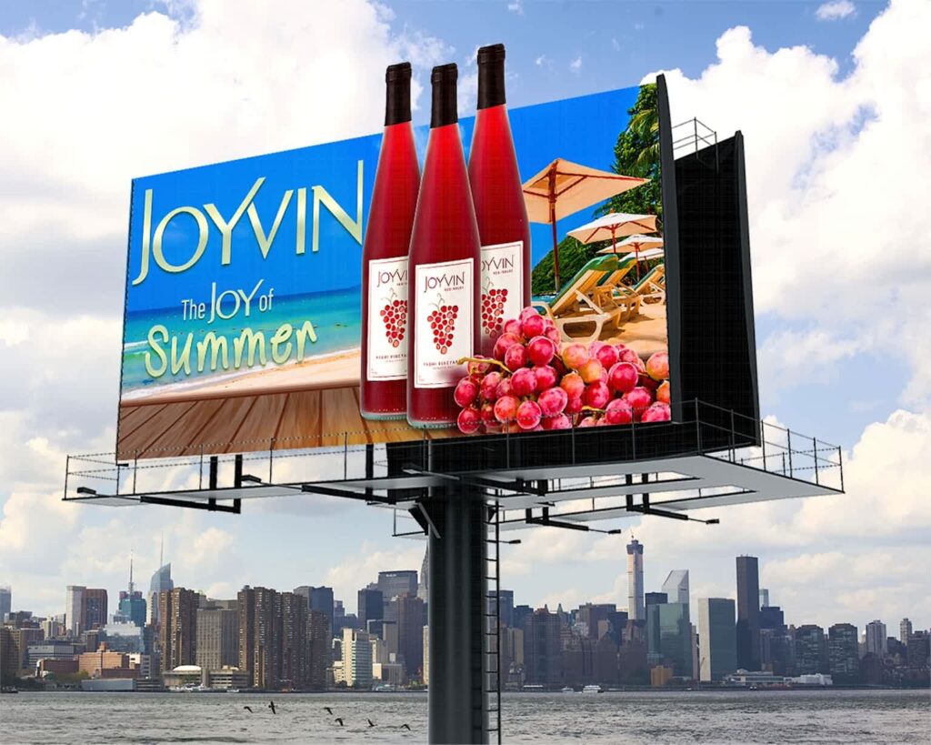 wine billboard example of brand marketing