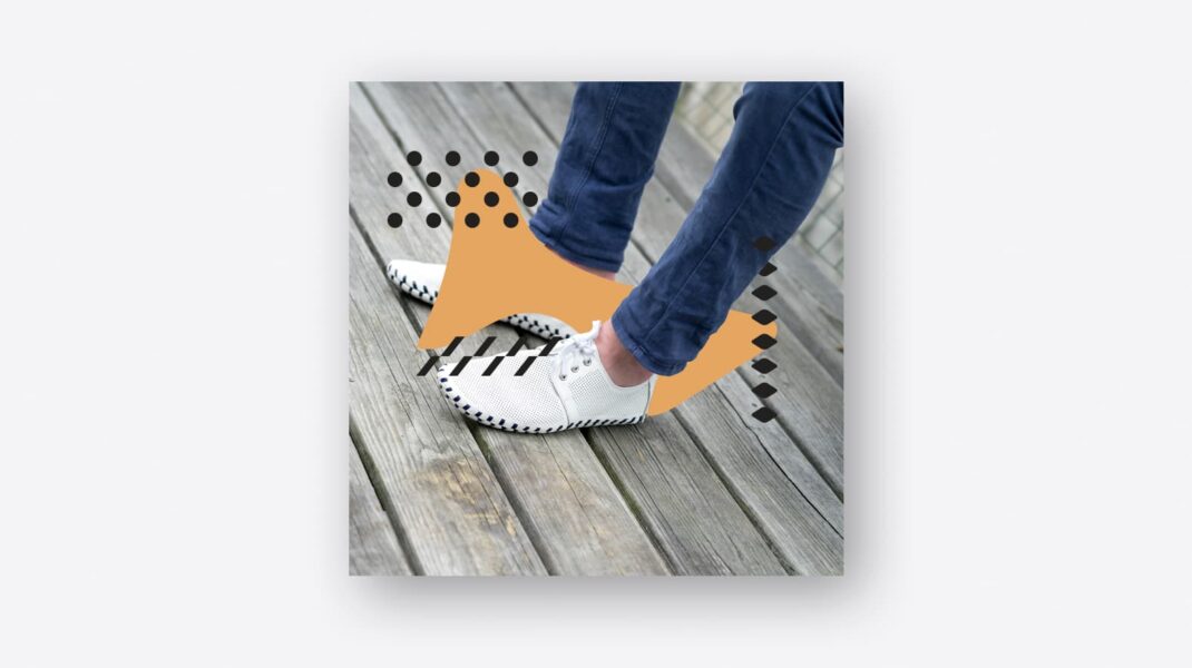 An example of cohesive brand imagery for a shoe brand Semmi