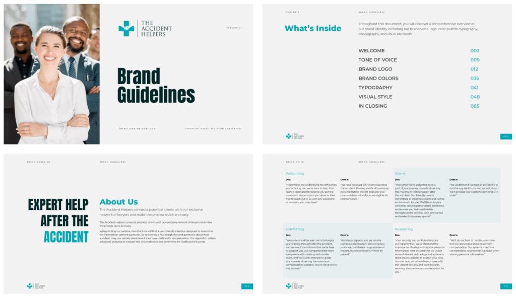 Brand voice documented in brand guidelines to ensure cohesive branding across channels