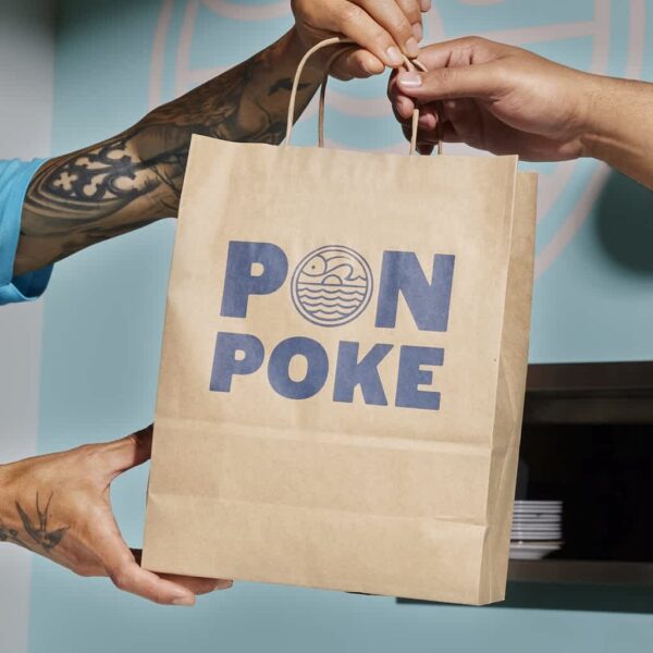 Branded paper bag packaging, elements of branding