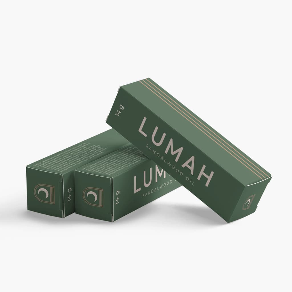 A simple brand wordmark logo on green product packaging