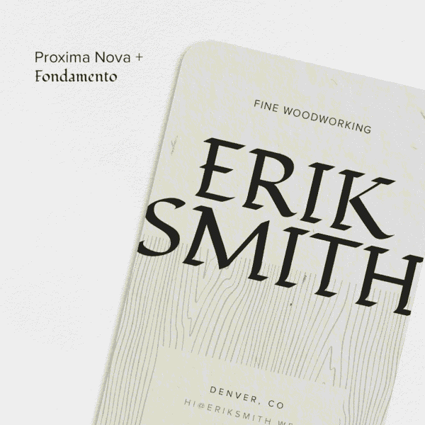 Fonts for business cards