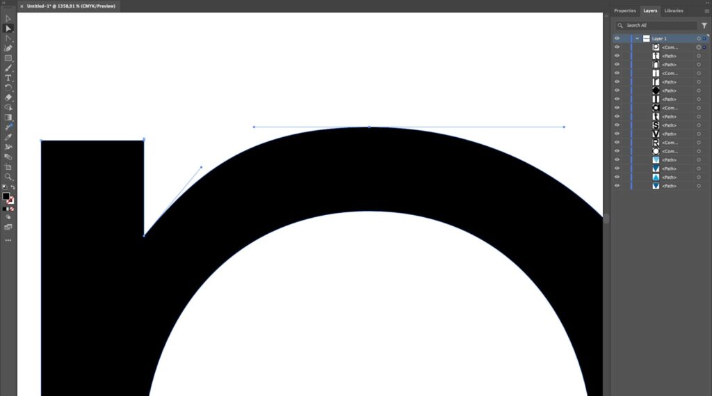 How to edit an existing logo using anchor points in Illustrator