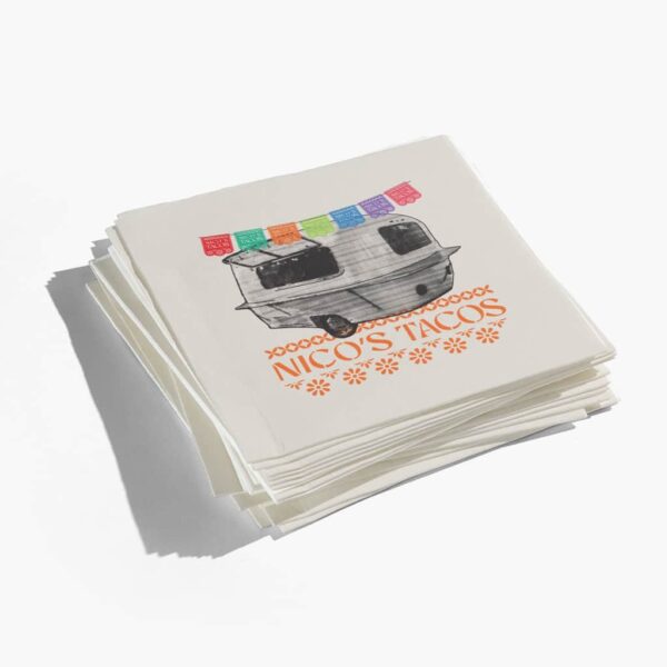 An illustrated logo of a Mexican food truck for a taco business