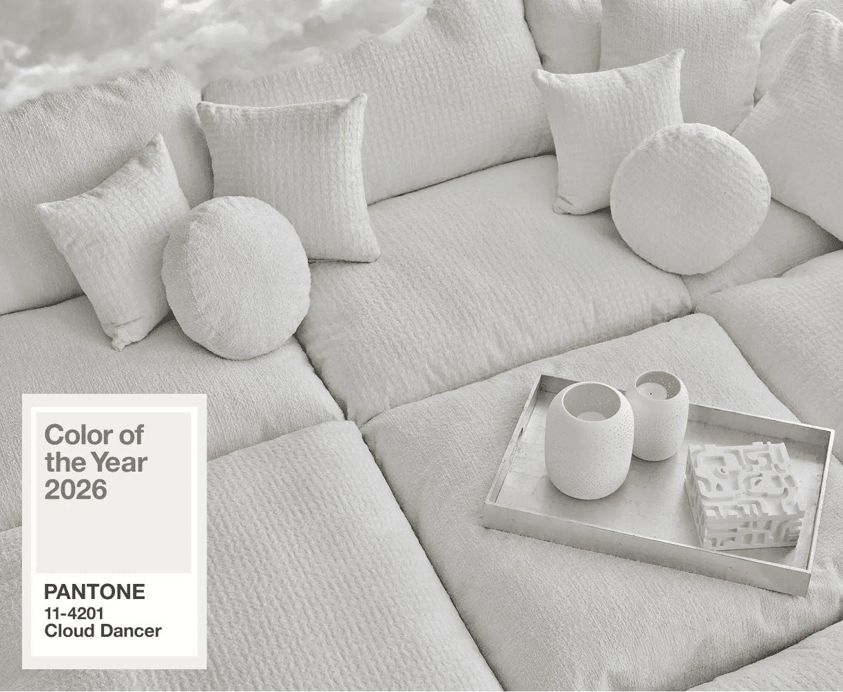 Joybird X Pantone Color of the Year 2026 Cloud Dancer