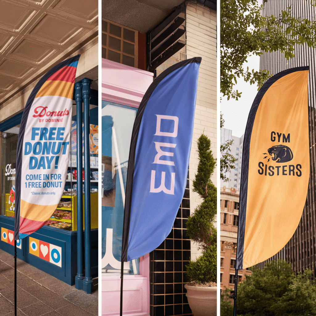 Branded flags are an effective type of outdoor advertising
