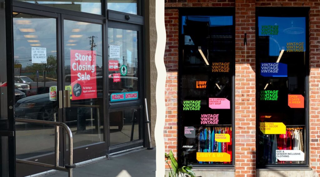 example of boutique storefront improvements