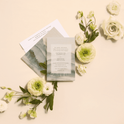 Rustic and earthy wedding invitation idea