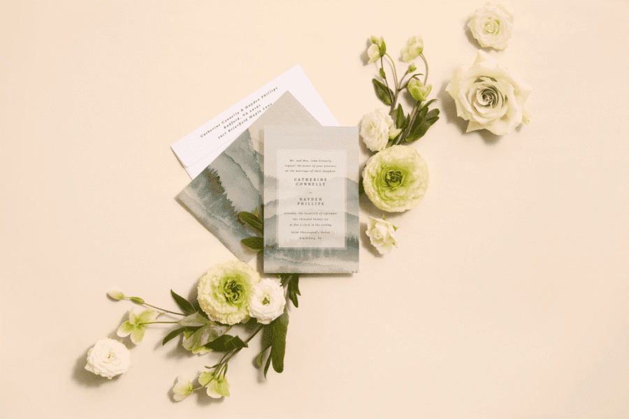 Rustic and earthy wedding invitation idea