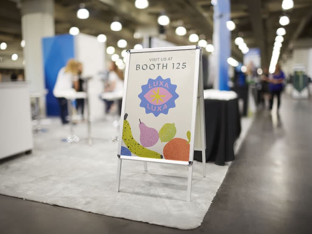 Branded signage for a company at a business conference